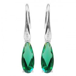 NEW Green Emerald Hoop Sterling silver Earring - RKM Shipping Free　「イヤリング」「送料無料」