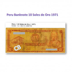 流通中止、10ソル　ペルー　紙幣、旧札、札、1971年 / Discontinued, 10 Soles de Oro Peru banknotes 1971