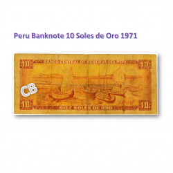 流通中止、10ソル　ペルー　紙幣、旧札、札、1971年 / Discontinued, 10 Soles de Oro Peru banknotes 1971