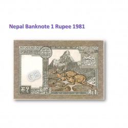 1 ルピー ネパール　未使用　紙幣　札 1981年 / 1 Rupee Nepal Banknote cbj-n-1000057 1981 UNC
