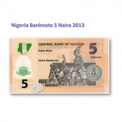 5 ナイラ ナイジェリア　未使用　紙幣　札 2013年 / 5 Naira Nigeria Banknote cbj-n-1000529 2013 UNC