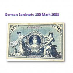 100 マーク　ドイツ ベルリン　使用済み　紙幣　旧札　札　1908年 / 100 Mark German Berlin Banknotes 1908, CBJ-N-10269