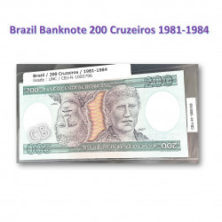 200 クルゼイロ　ブラジル　未使用　紙幣　札　1981-1984年 / 200 Cruzeiros Brasil banknotes 1981-1984 UNC, CBJ-N-1000796