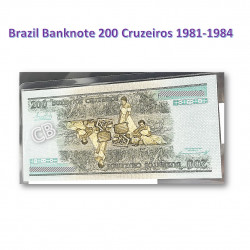 200 クルゼイロ　ブラジル　未使用　紙幣　札　1981-1984年 / 200 Cruzeiros Brasil banknotes 1981-1984 UNC, CBJ-N-1000796
