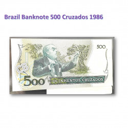 500 クルザード　ブラジル　未使用　紙幣　札　1986年 / 500 Cruzados Brasil banknotes 1986 UNC, CBJ-N-11905