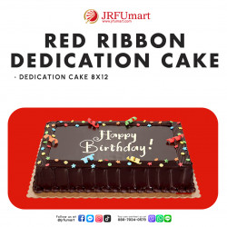 Red Ribbon Chocolate Dedication Cake 8x12 (Regular)