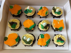 Dino Orange cupcake
