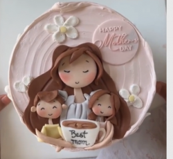 mothers day cake fondant