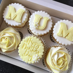 yellow cupcake mothers day